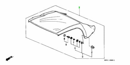 HONDA  Honda Beet PP1  BEET genuine soft top hood OEM Black Japan