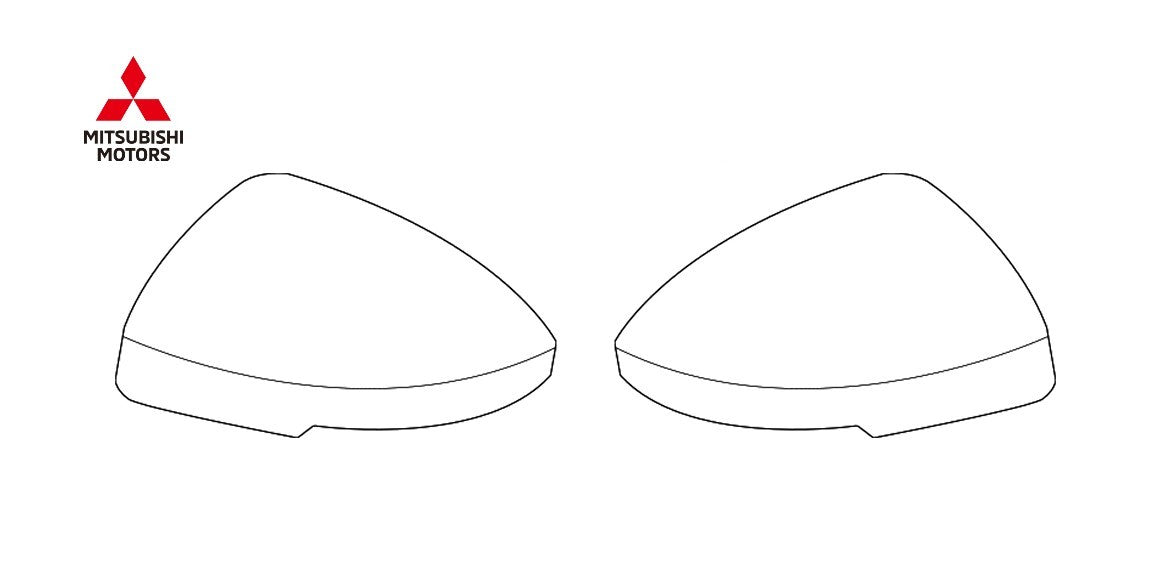 NEW Genuine Mitsubishi Door Mirror Outer Cover L&R Set OEM 96374W05AP 96373W05AP0