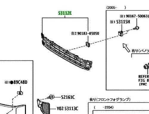 OEM GRILLE, RADIATOR, LOWER NO.1 Genuine Toyota HiAce Van200 GDH201V 53102-V30101
