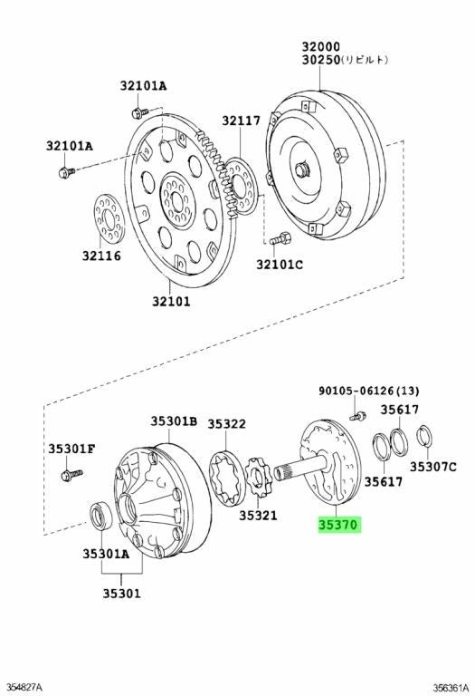 OEM Genuine Toyota SHAFT ASSY STATOR Lexus 4Runner 35370-30060 3537030060 NEW