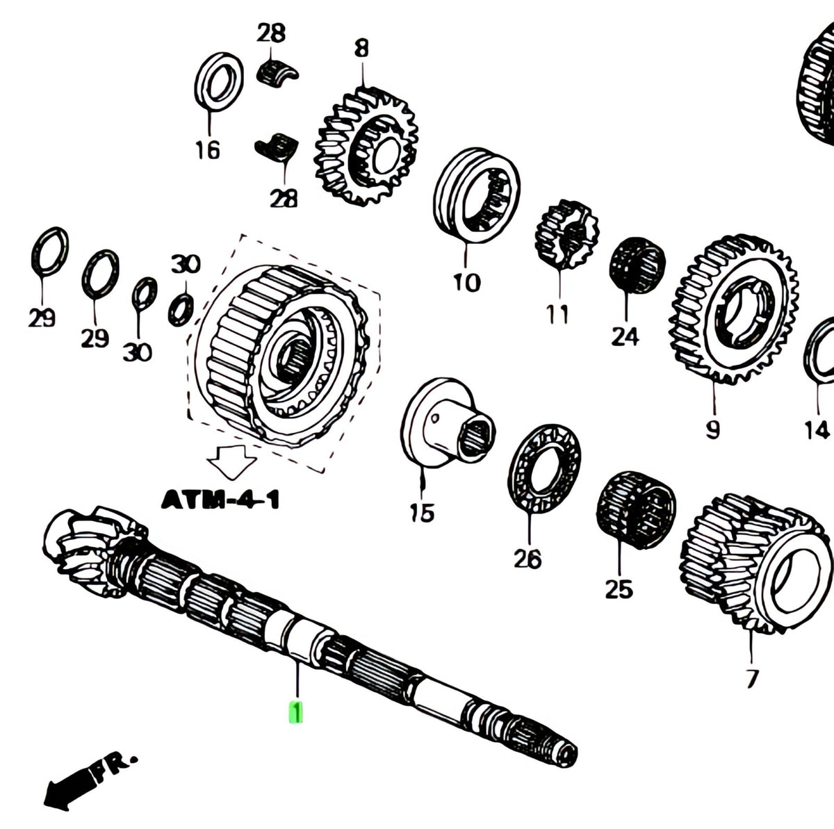 OEM COUNTERSHAFT COMP Genuine Acura NSX 23220-PR9-010