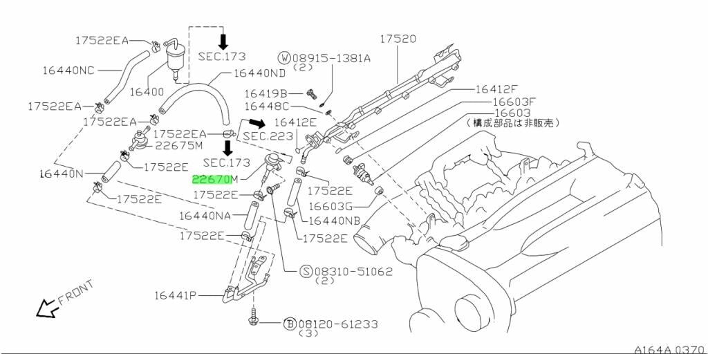 Nissan Fuel Regulator R32 R33 R34 GT-R GTR BNR32 BCNR33 RB26DETT  22670-05U20