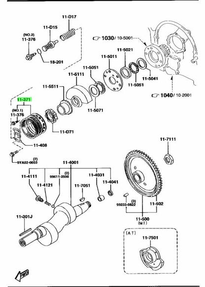 OEM Mazda RX-7 FD3S 13B-REW A/C Crankshaft Pulley N3C1-11-400 Genuine0