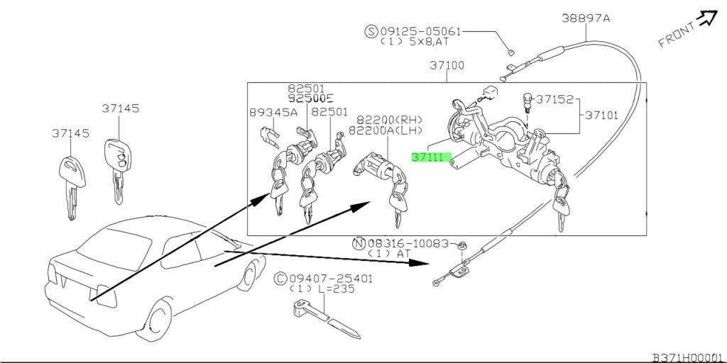 37111-60G00-000 Suzuki Switch assy 3711160G00000, New Genuine OEM Part