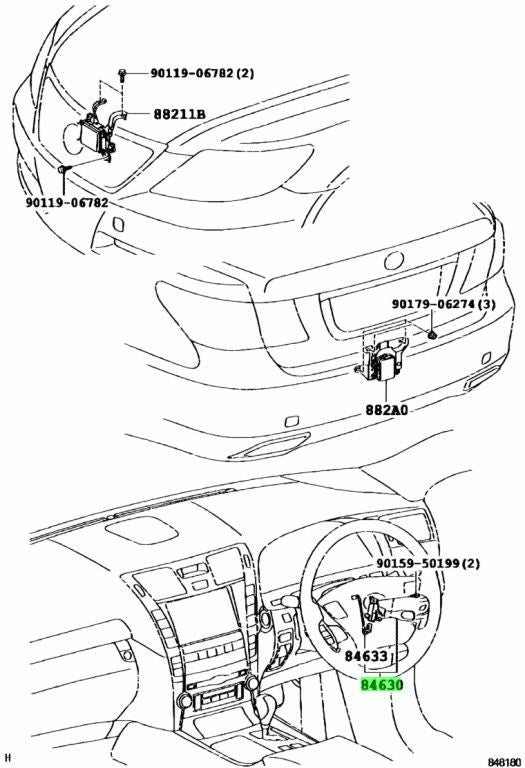 OEM Genuine TOYOTA Lexus Cruise Control Main Switch Assy 84630-50080 84630500800