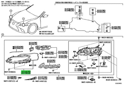 Genuine Lexus Headlamp Lens RH LH Set 81131-50E00 81171-50E00 LS5001
