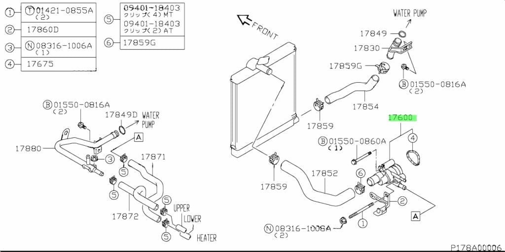 17670-72J01-000 Suzuki Thermostat,water 97 deg 1767072J01000, New Genuine OEM Pa1
