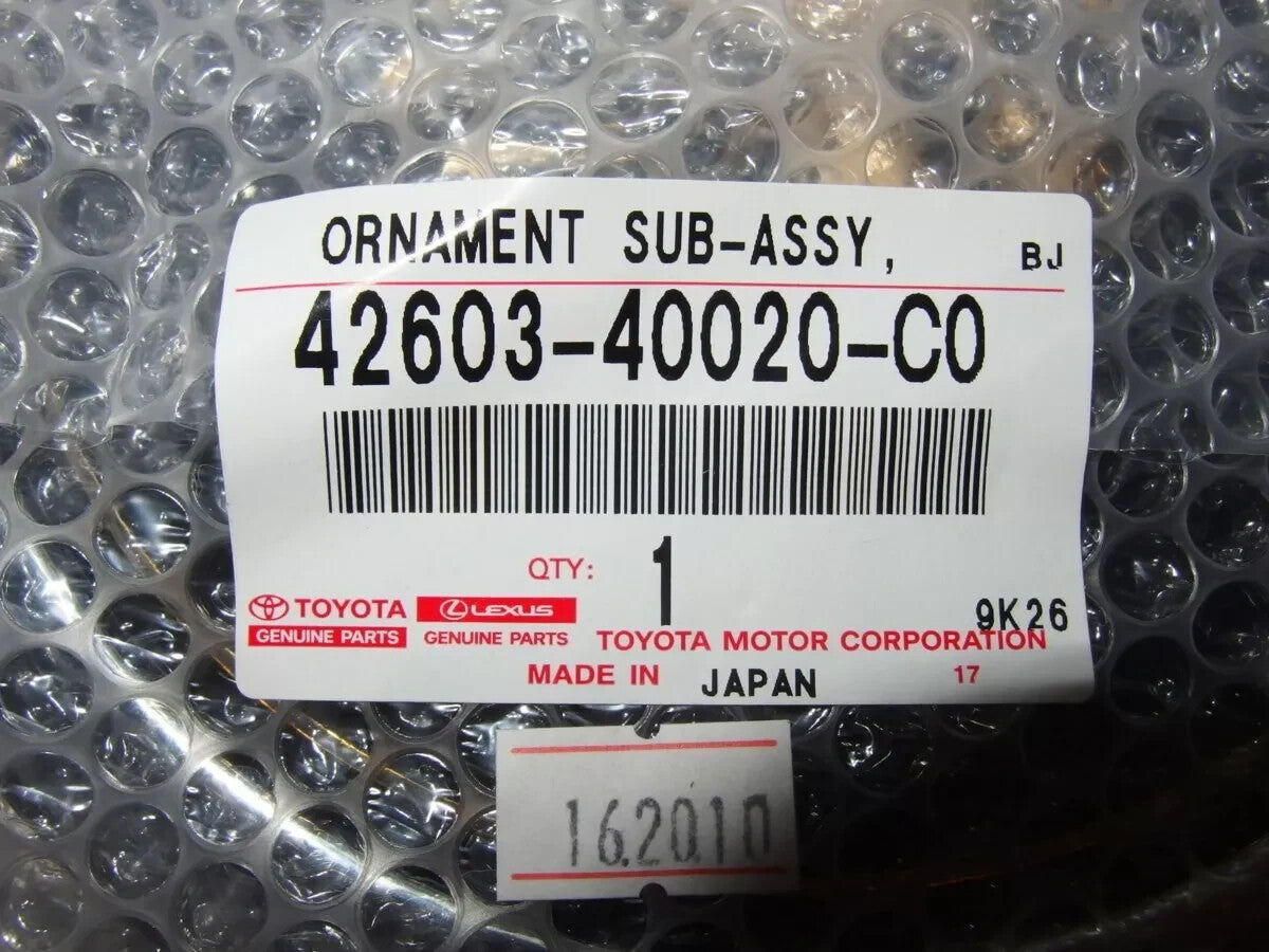 Genuine Toyota Century GZG50 Black Wheel Hub Ornament 42603-40020-C0 SET of 4