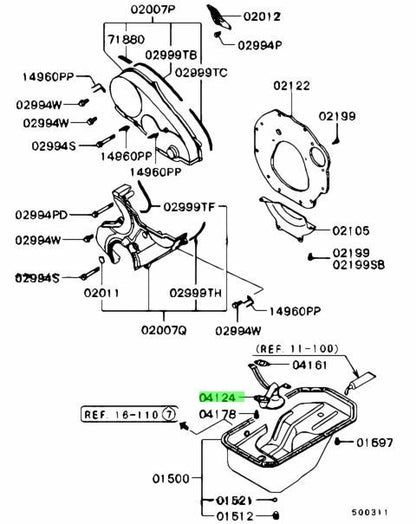 NEW Genuine Mitsubishi Engine Oil Pan Strainer OEM MD3227821