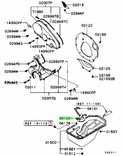 NEW Genuine Mitsubishi Engine Oil Pan Strainer OEM MD3227821