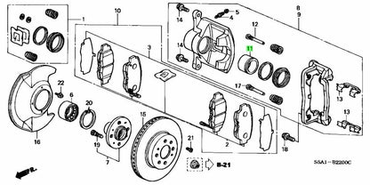 OEM Honda Front Brake Caliper Piston 54mm 45216-S5A-J01 Genuine2