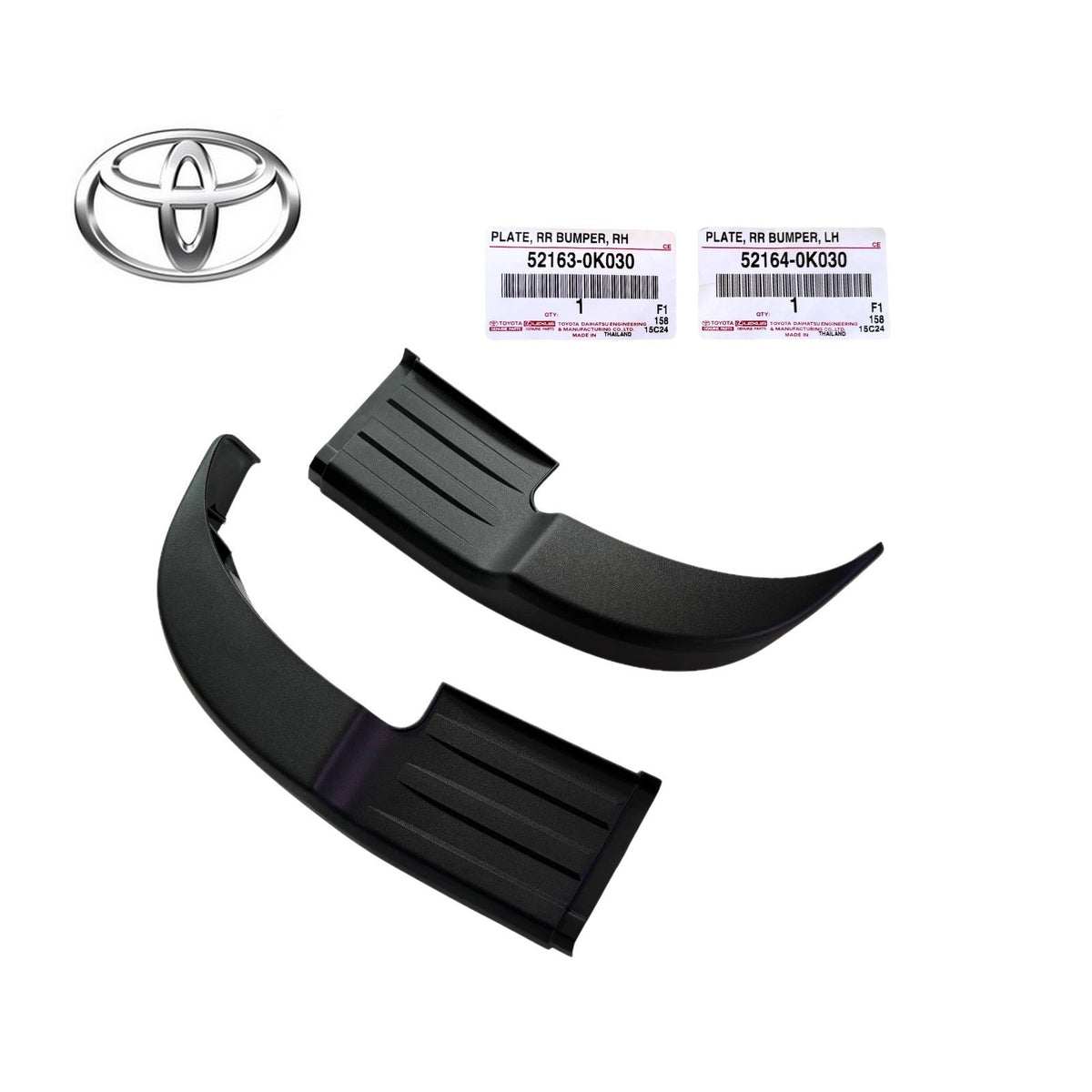 Genuine Toyota Rear Bumper Plate RH & LH Set OEM 52163-0K030 52164-0K0300