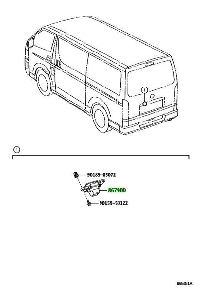 Genuine Toyota Hiace GDH201V Rear View Camera OEM 86790-261201