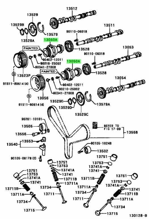 Toyota OEM Camshaft Timing Tube 13050-50010-A0 for Lexus GS300 400 4301