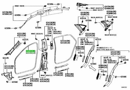 NEW Genuine Toyota Front Door Weatherstrip Seal RH LH Set OEM 62311/62312-500500