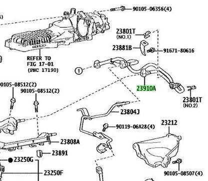 New Genuine Toyota Fuel Tube Sub-Assy 23901-70090 OEM1