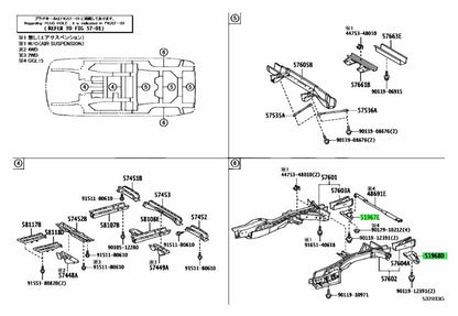 OEM TOYOTA Lexus RX270/350/450H Rear TransportHook RH LH 51967-48030 51968-480301