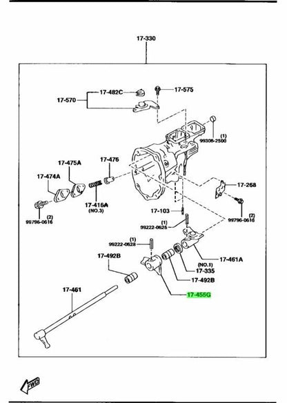 OEM Mazda RX-7 FD3S 5MT Selector R504-17-455B Genuine0