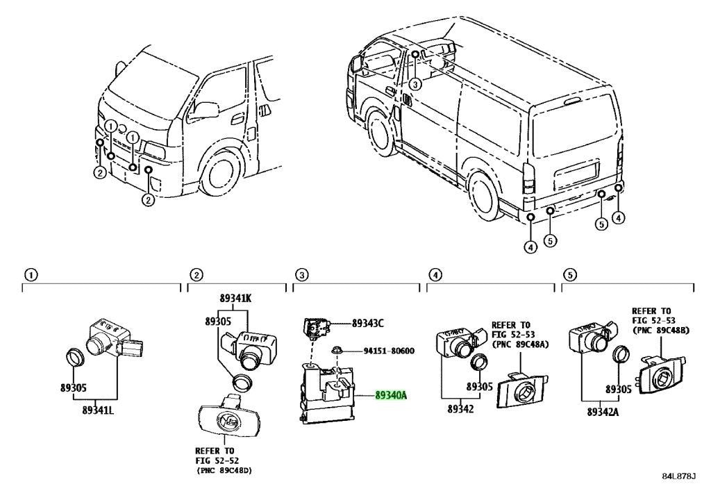 Genuine Toyota Hiace GDH201V Clearance Sonar Computer OEM 89340-V30700
