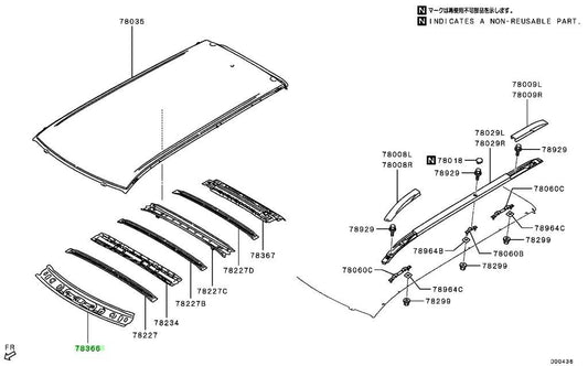 NEW Genuine Mitsubishi Front Roof Rail OEM 5290F6600