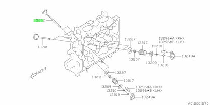 NEW Genuine Subaru Exhaust Valve OEM 13202-AA7102