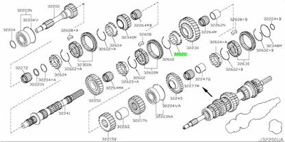 Genuine Nissan Infiniti 350Z 370Z G35 G37 6MT 1st Gear Synchro 32620-CD401 OEM1