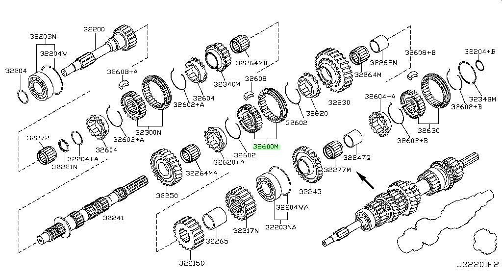 Genuine Nissan 350Z 370Z Infiniti G35 G37 6MT 1st 2nd Hub Sleeve 32600-CD40B OEM0