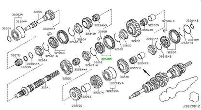 Genuine Nissan 350Z 370Z Infiniti G35 G37 6MT 1st 2nd Hub Sleeve 32600-CD40B OEM0