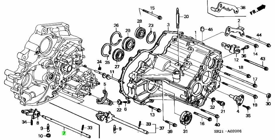 OEM HONDA SHAFT, CONTROL Civic EG6 Del Sol 24411-P24-J000
