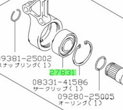 27831-54G00-000 Suzuki Bearing,drive intermediate 2783154G00000, New Genuine OEM1