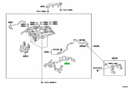 OEM Genuine TOYOTA Lexus Height Control Valve Harness 48980-50040 48980500400