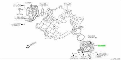 Genuine Nissan Infiniti 350Z 370Z Left Throttle Body 16119-JK20A OEM1