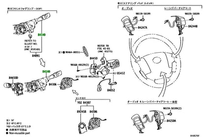 OEM SWITCH ASSY HEADLAMP DIMMER Genuine Toyota HiAce Van 200 GDH206V 84140-263802