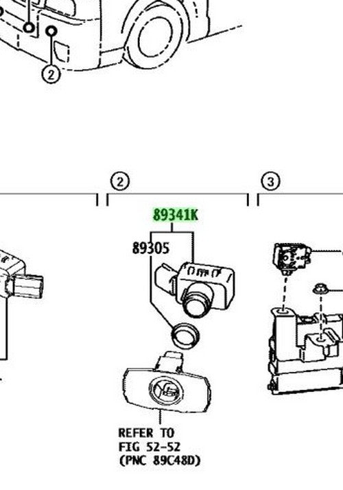 Genuine Toyota Hiace GDH201V Parking Sensor White 058 OEM 89341-33220-A8