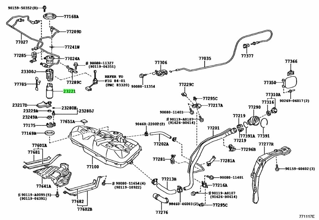 Genuine Toyota Fuel Pump OEM 23221-0A0301