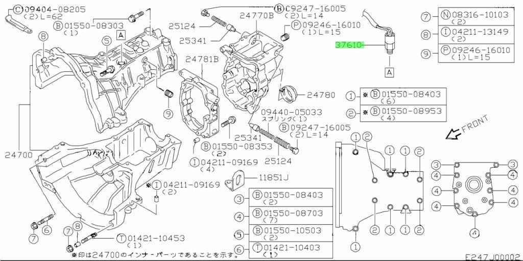 37610-81A00-000 Suzuki Switch assy,back up lamp 3761081A00000, New Genuine OEM P1