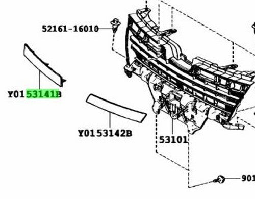 OEM Genuine Toyota Voxy ZRR80G ZRR85W GARNISH RADIATOR GRILLE NO.1 5314128080-A01