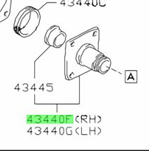 43440-81A00-000 Suzuki Spindle,fr wheel,r 4344081A00000, New Genuine OEM Part2