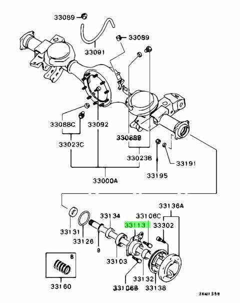 NEW Genuine Mitsubishi Rear Axle Shaft Bearing Case OEM MB6646151