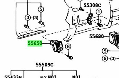 TOYOTA LandCruiser Prado Lexus InstrumentPanel Register Assy No.1 55650-60110-E02