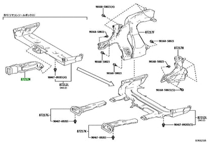 OEM TOYOTA Lexus LX600/500D LX Series Rear AirDuct No.8 87211-60410 87211604100