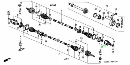 NEW Genuine Honda Inner CV Joint Assembly OEM 44310-S04-N001