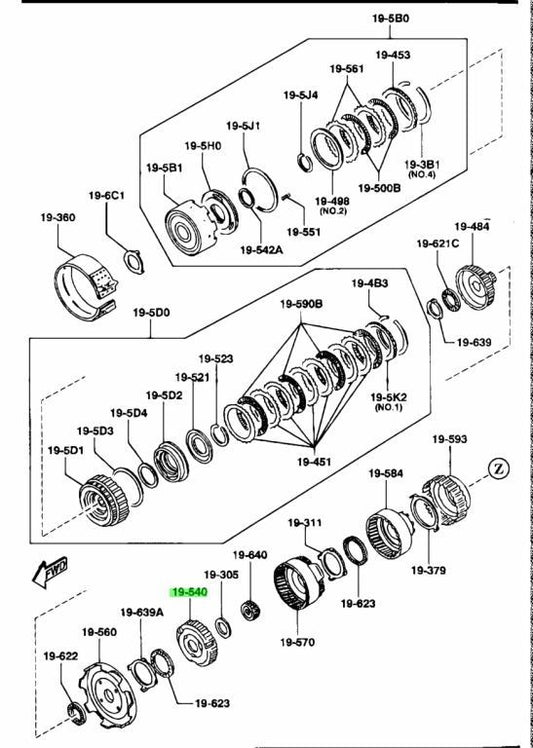 OEM Mazda RX-7 FD3S Eunos Cosmo JCES BV57-19-540 Front Carrier Genuine AT0