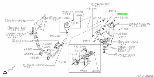 OEM Genuine SUZUKI Jimny Power Steering Pressure HosePart 49210-82C21 4921082C210