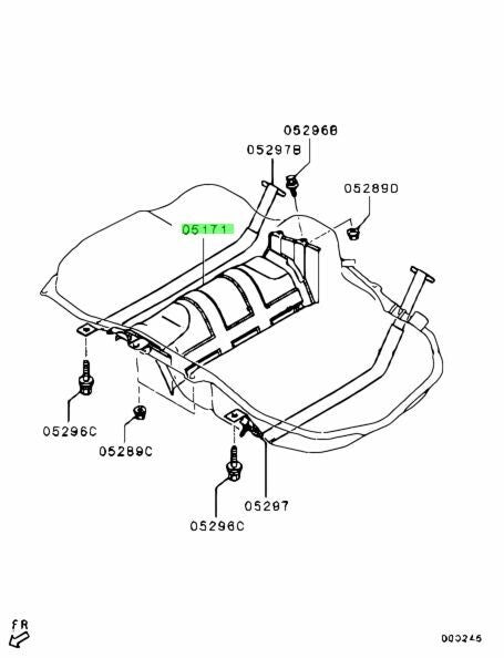 Genuine Mitsubishi Fuel Tank Shield 1706A016
