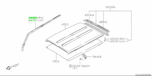 OEM Genuine New Suzuki Jimny Samurai Roof Rail RH/LH Set 64351-82CA0 64751-82CA00