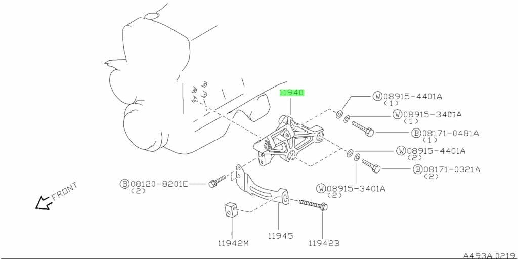 New Genuine Nissan Power Steering Oil Pump Bracket 11940-24U00 OEM1