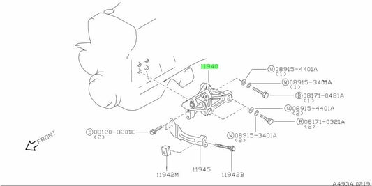 New Genuine Nissan Power Steering Oil Pump Bracket 11940-24U00 OEM1