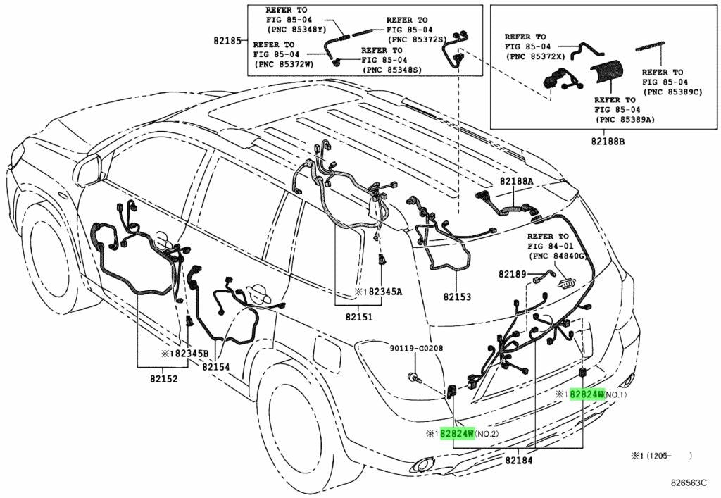 Genuine Toyota Lexus Wiring Harness Connector 82824-480101