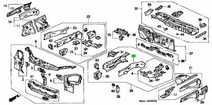 OEM Honda Civic EG EG6 EG8 EG9 60912-SR3-300ZZ LH Front Side Frame Back Plate1